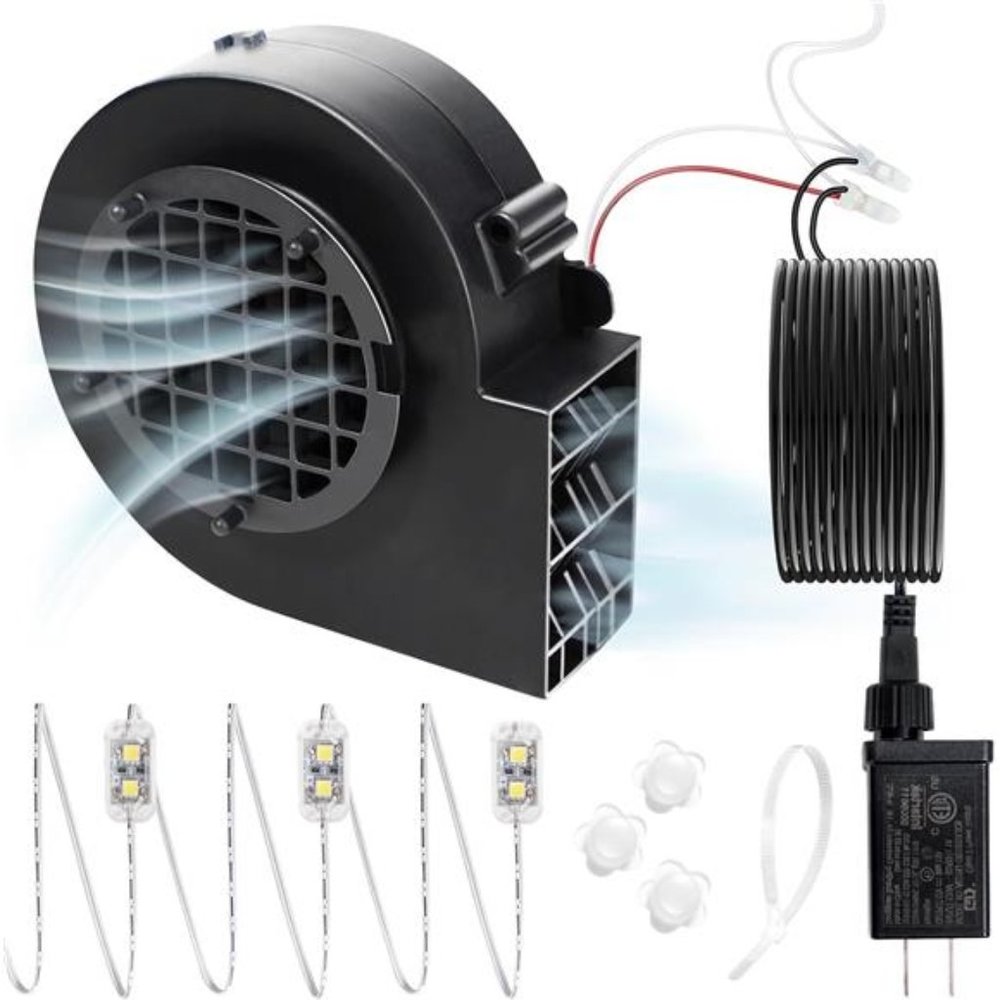 Replacement 1A Air Blower, 1.5A Adapter Replacement Fan Blower, 3 LEDs Bulbs Set